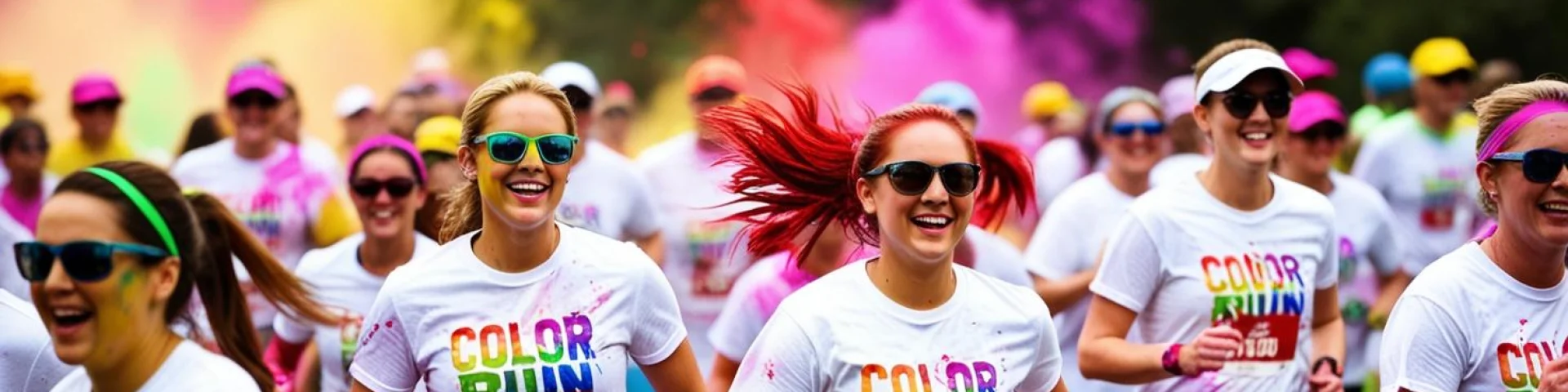 Bagnoles Orne Bebagnoles Destination Domfront Evenement Color Run Rues Medievales Couleurs Tshirt Blanc